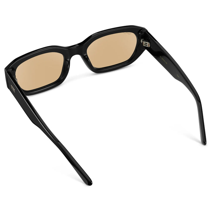 WMP London Sunglasses, Black/Gold Tinted Lens