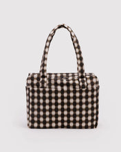 Load image into Gallery viewer, BAGGU Small Cloud Carry On, Blurred Gingham Brown
