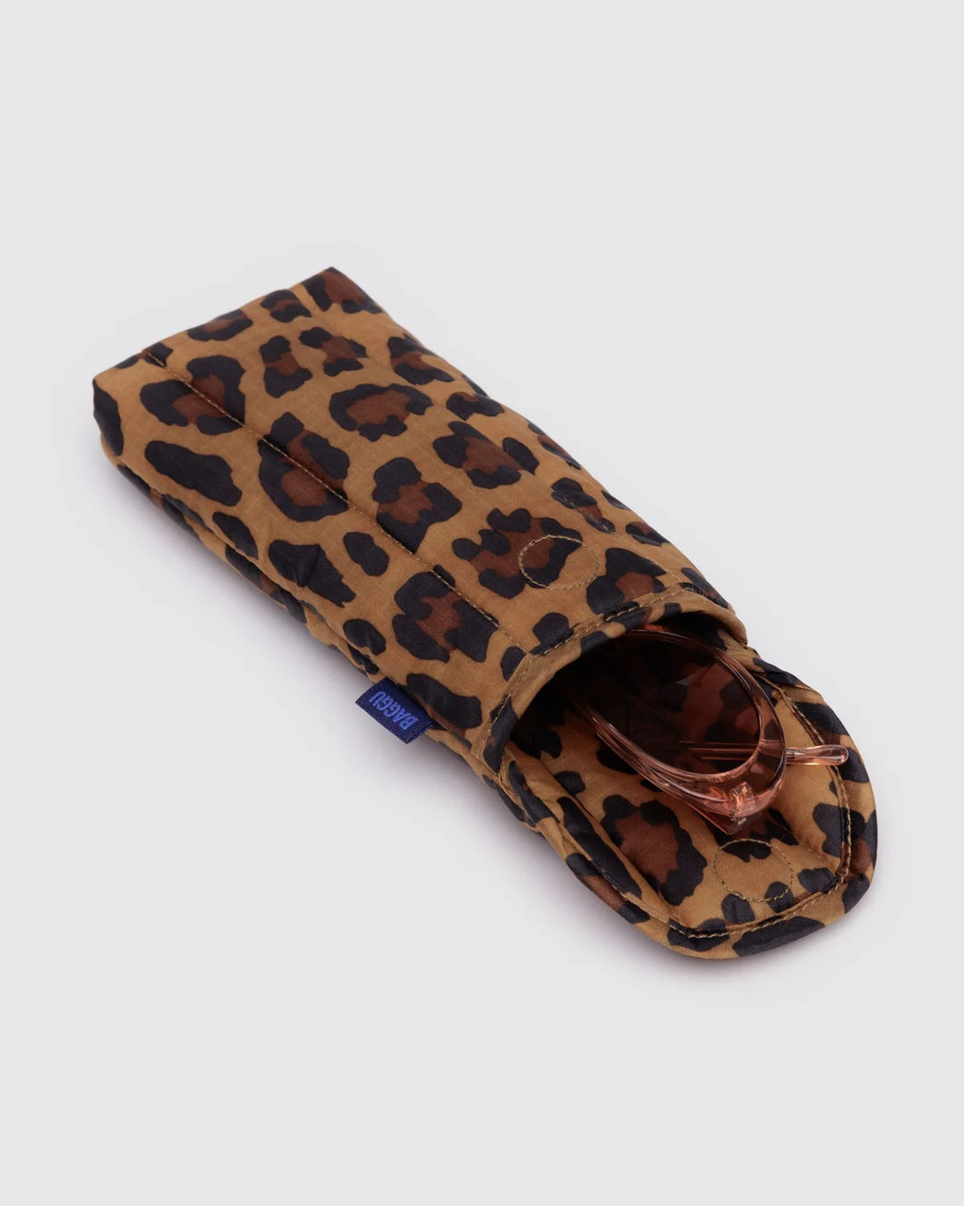 BAGGU Puffy Glasses Sleeve, Leopard