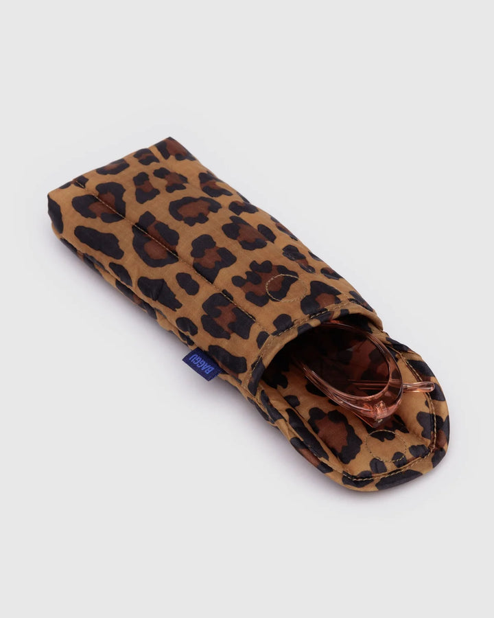 BAGGU Puffy Glasses Sleeve, Leopard