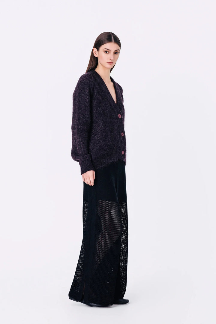 Magnea - SASHA CARDIGAN / PLUM