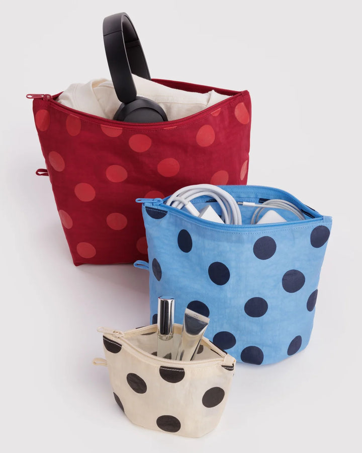 BAGGU Go Pouch Set, Polka Dot Mix