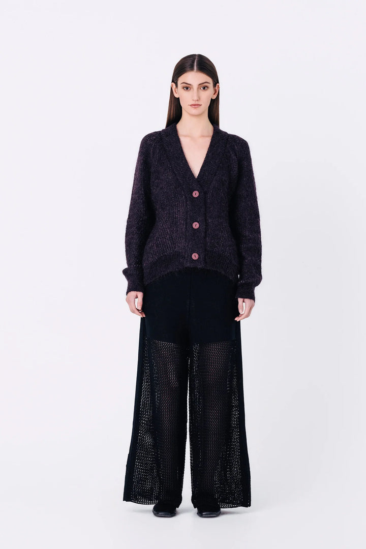 Magnea - SASHA CARDIGAN / PLUM