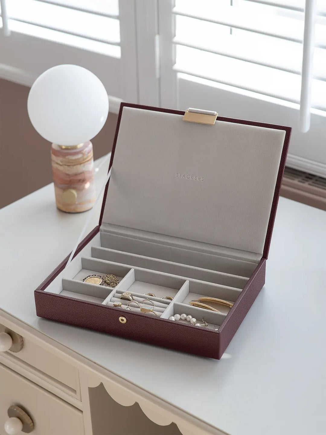 Stackers Burgundy Classic Jewellery Box Lid