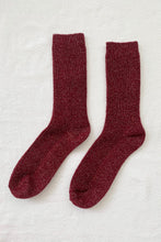 Load image into Gallery viewer, Winter Sparkle Socks, Wine