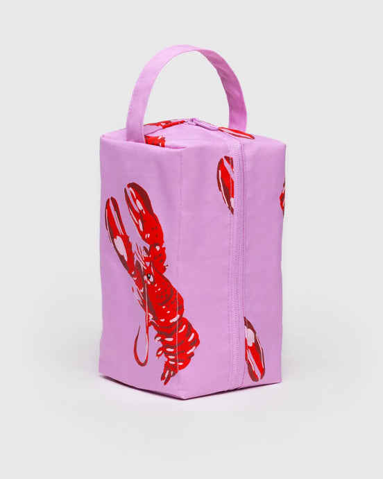 BAGGU Cosmetic Bag, Pink Lobster