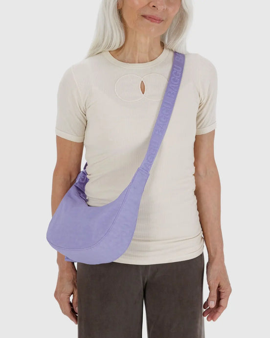 BAGGU Small Crescent Bag, Wisteria