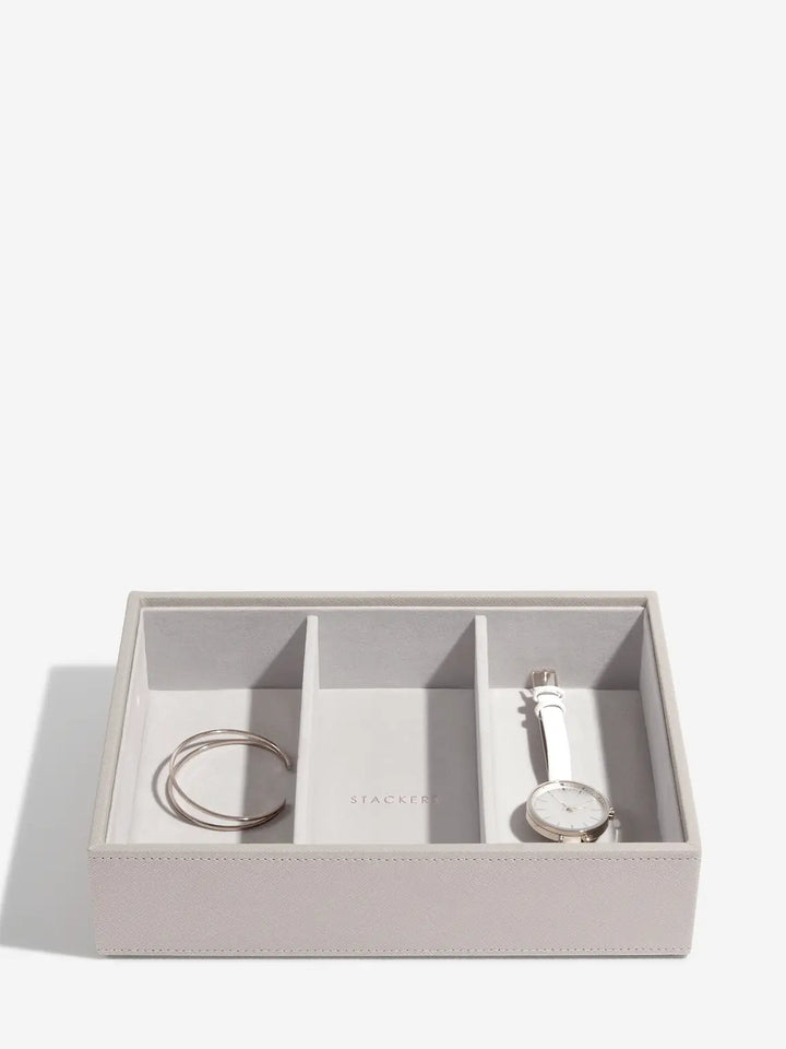 Classic Taupe Raffia Jewellery Box, Set of 3