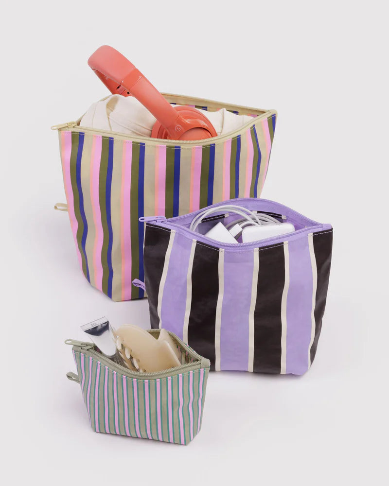 BAGGU Go Pouch Set, Candy Shop Stripes