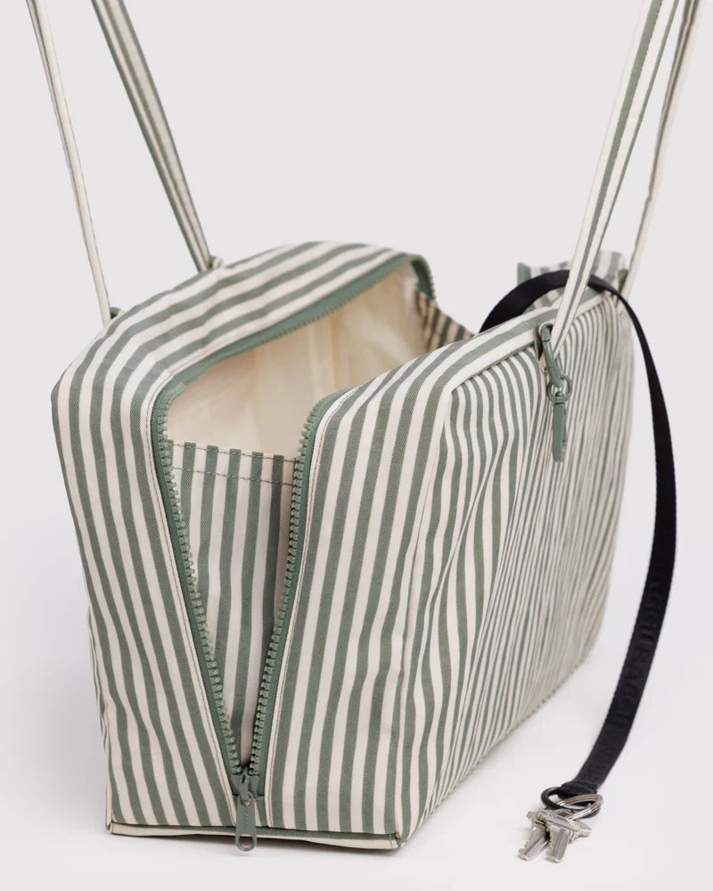 BAGGU Medium Bowler Bag, Sage Stripe