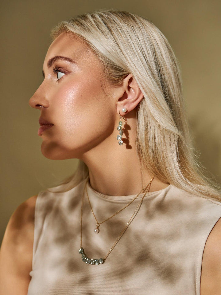 Sage Pearl Earrings