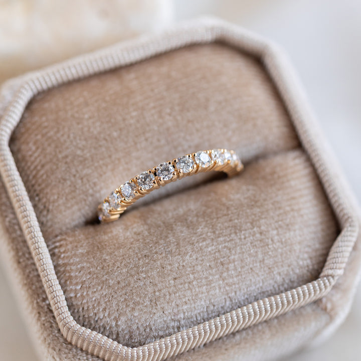 Diamond Eternity Ring Band, Size 53 EU