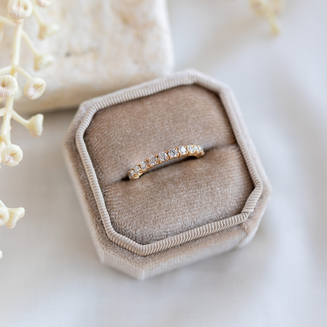 Diamond Eternity Ring Band, Size 53 EU