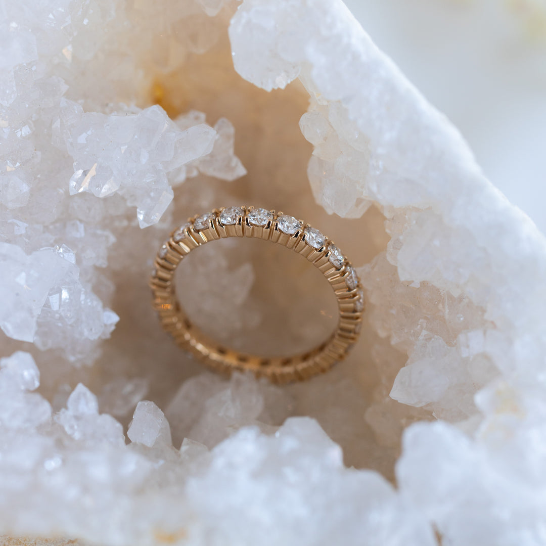 Diamond Eternity Ring Band, Size 53 EU