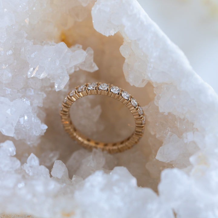 Diamond Eternity Ring Band, Size 53 EU