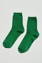 Load image into Gallery viewer, Glitter Socks, Emerald Glitter