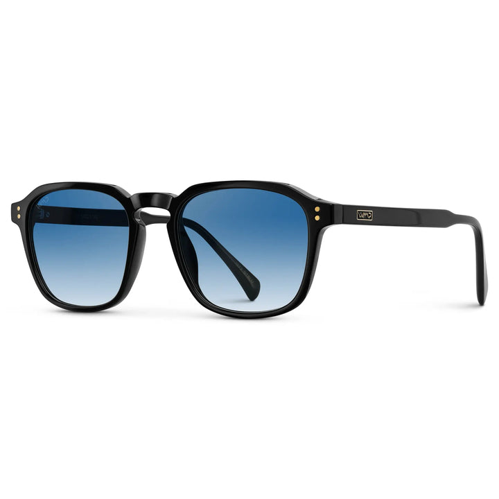 WMP Francis Sunglasses, Black/Blue Gradient Lens