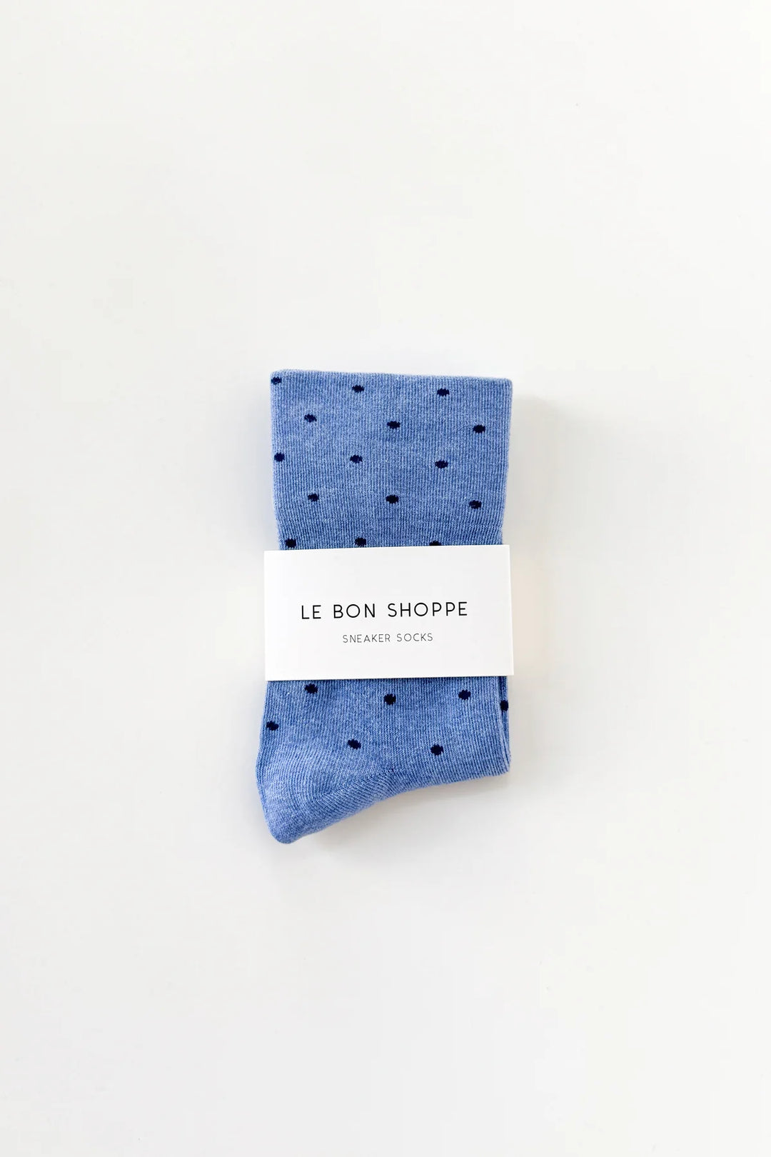 Polka Dot Sneaker Socks, Blue/Navy
