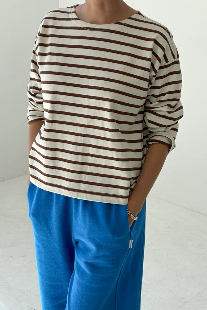 Sailor Top, Coffee Stripe