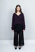 Load image into Gallery viewer, Magnea - SASHA CARDIGAN / PLUM