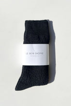 Load image into Gallery viewer, Modal Eyelet Socks, Jet Black