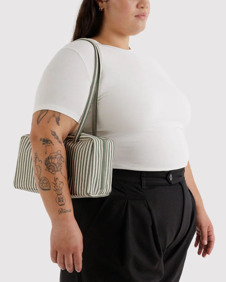 BAGGU Bowler Bag, Sage Stripe
