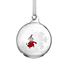 Load image into Gallery viewer, Moomin Snowflake Glass Decoration Ball, 7cm