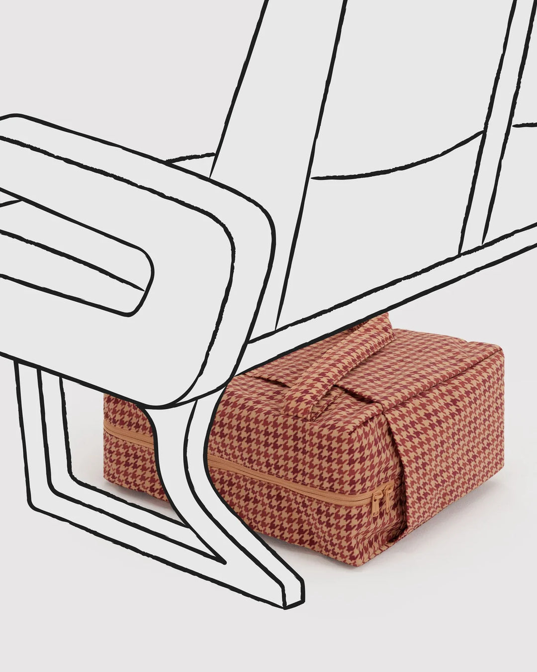 PRESALE - BAGGU Small Cloud Carry On, Tan Houndstooth