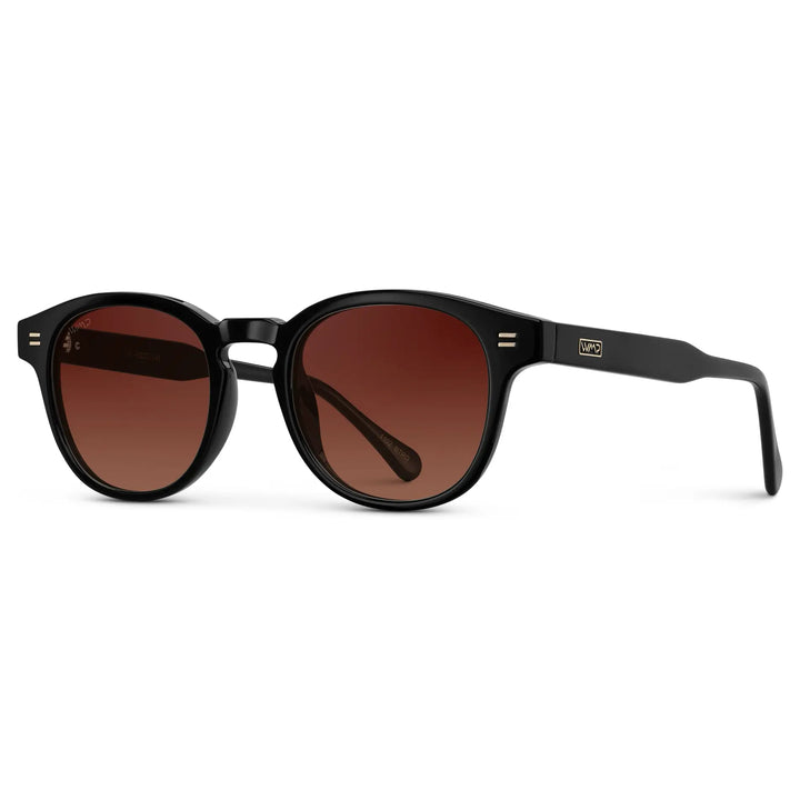 WMP Felix Sunglasses, Black/Red Gradient Lens