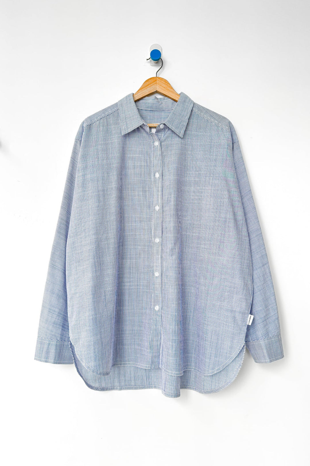 Light Weight Owen Shirt, Blue Pinstripe