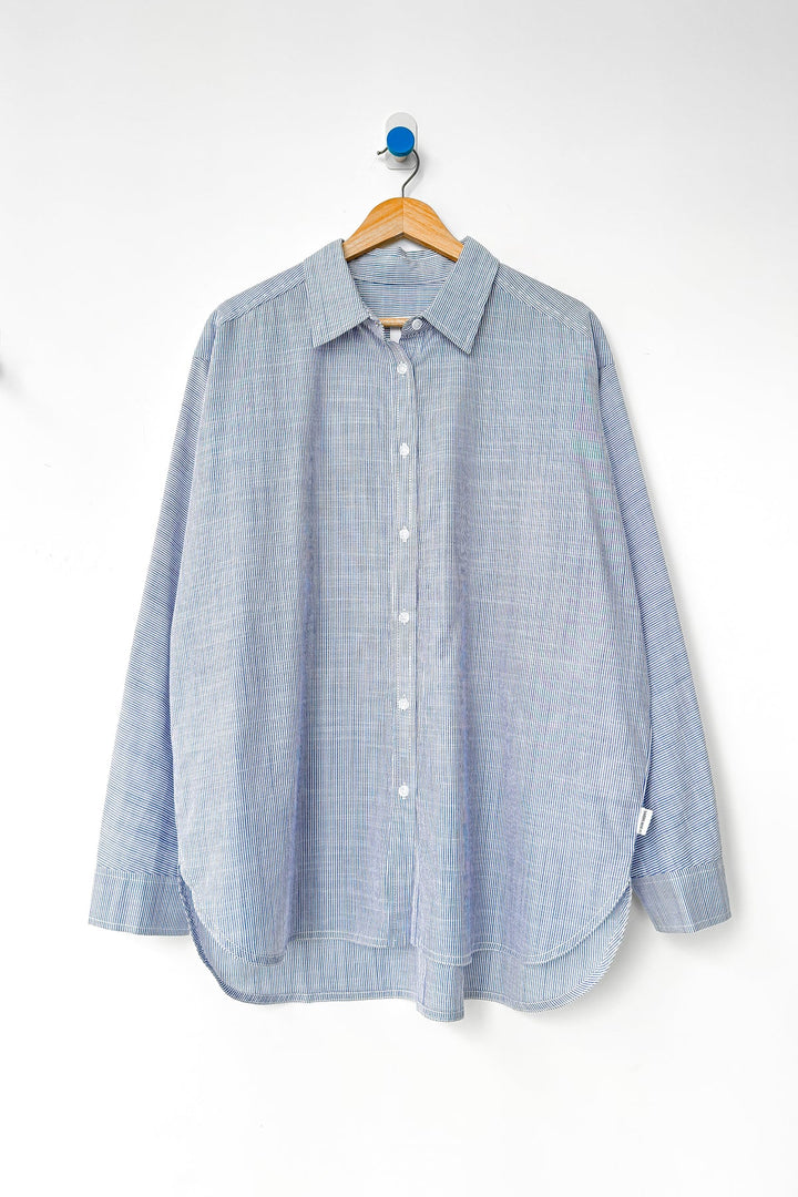 Light Weight Owen Shirt, Blue Pinstripe