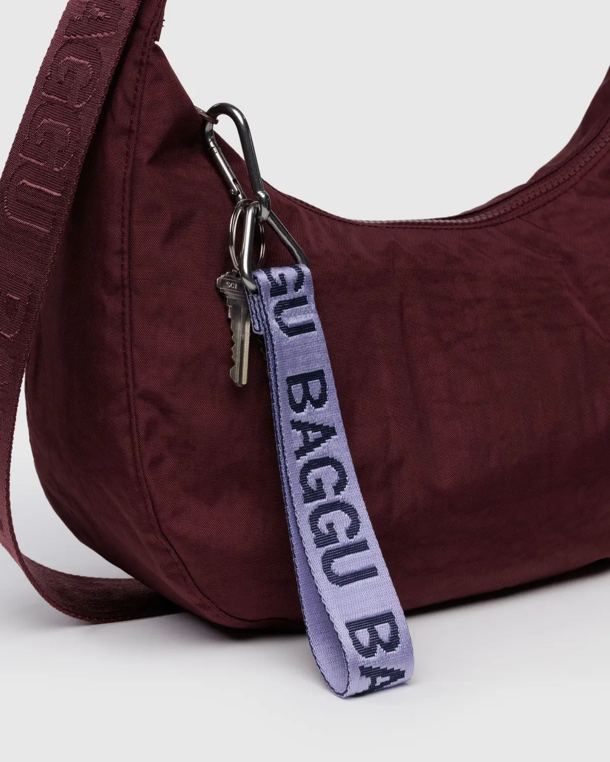 BAGGU Logo Keychain, Dusty Lilac