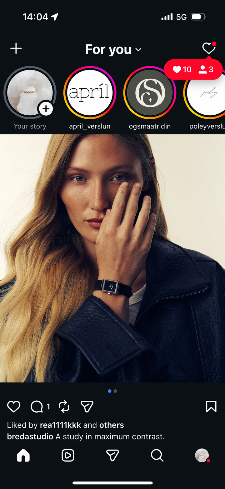 Breda - Virgil Watch, Midnight/Silver (Leather Embossed)
