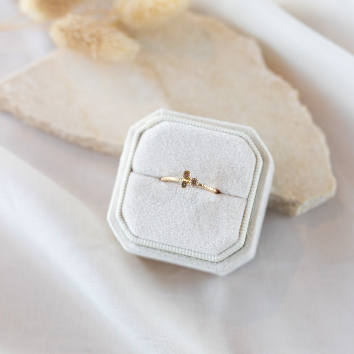 Champagne Diamond Cluster hringur