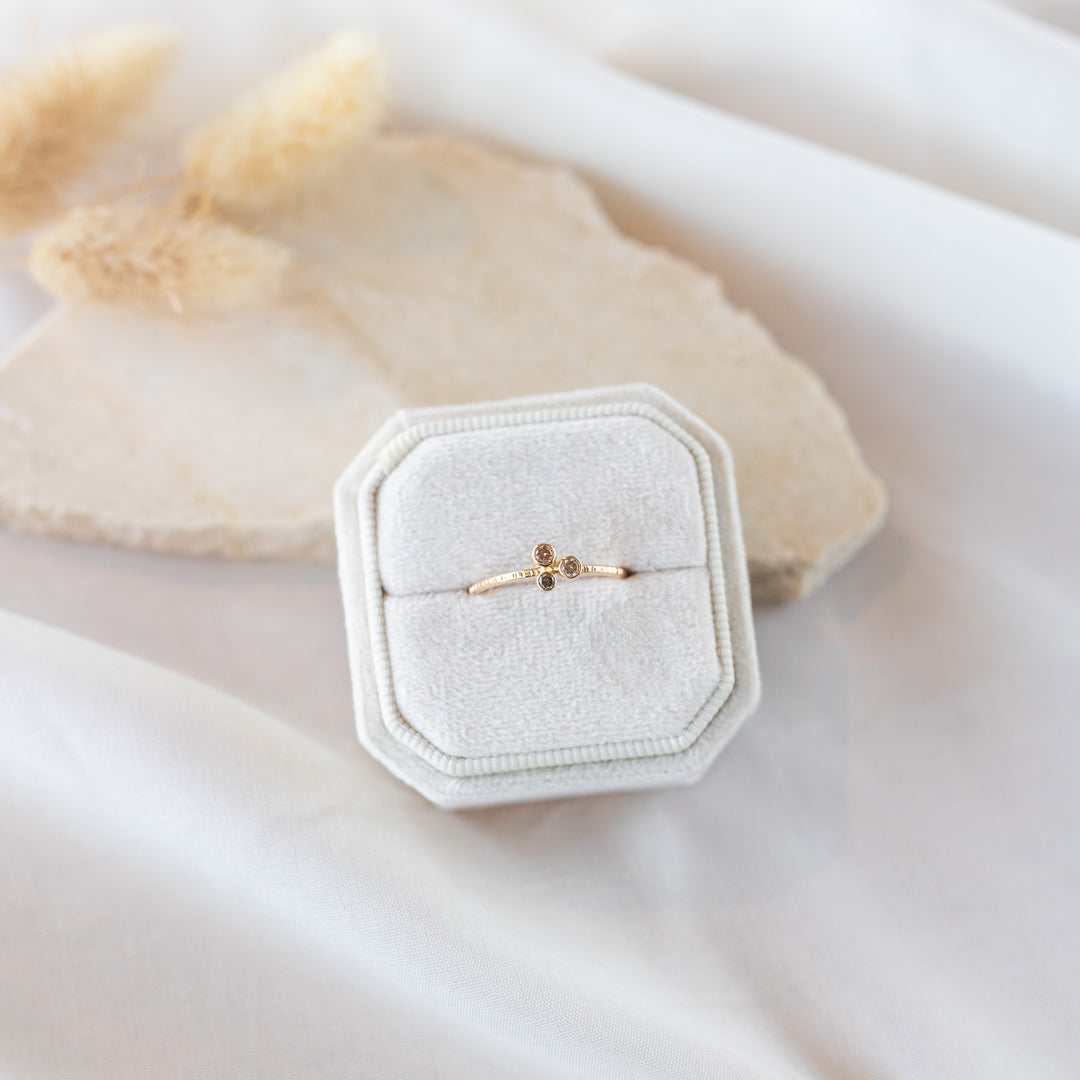 Champagne Diamond Cluster hringur