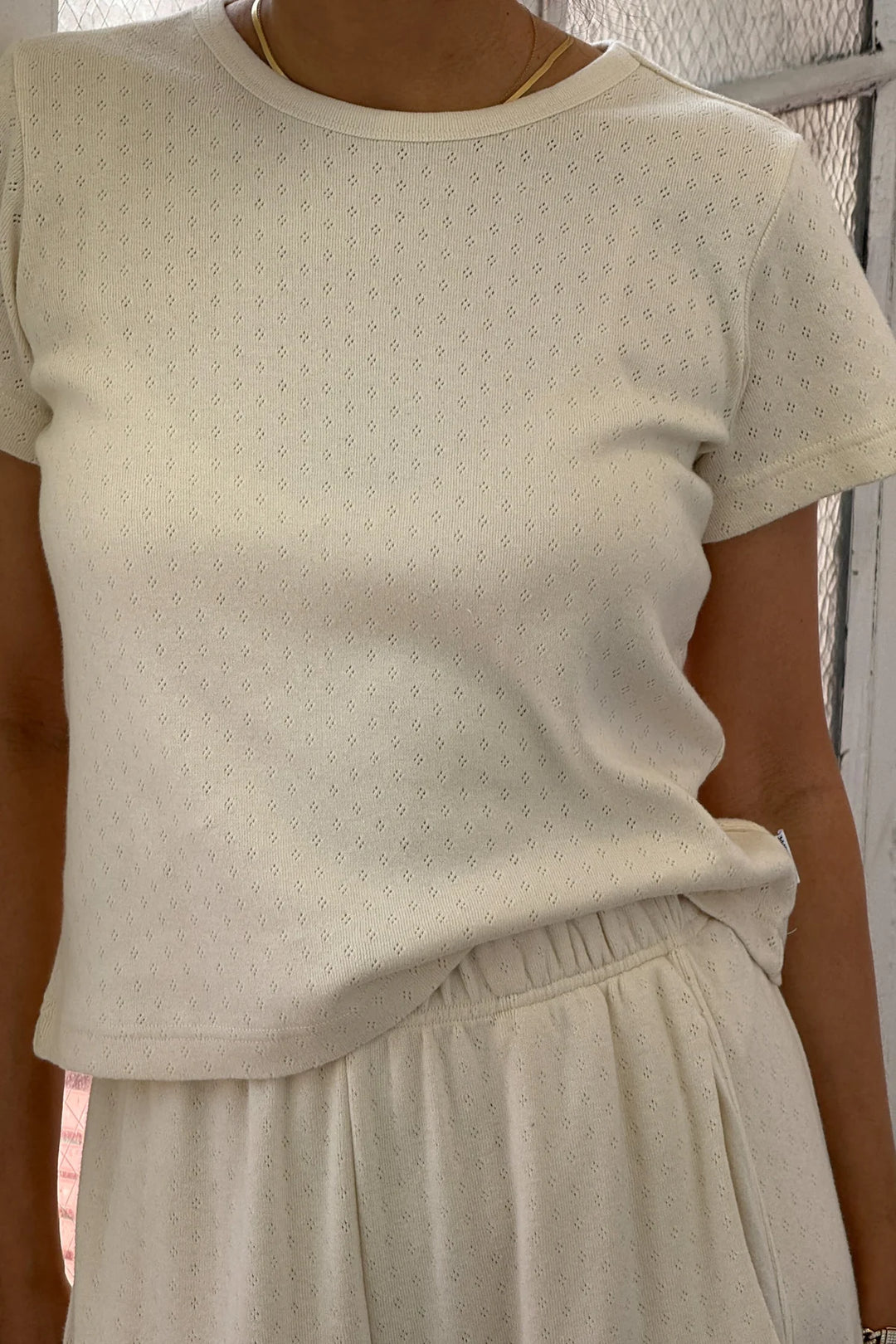 Pointelle Babe Tee