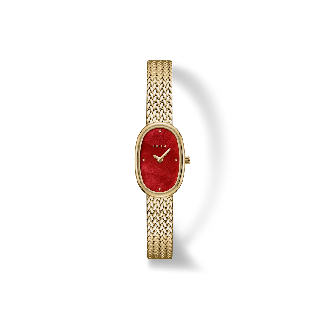 Breda - Jane Mini Tethered Watch, Gold/Red