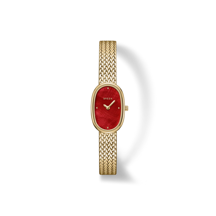 Breda - Jane Mini Tethered Watch, Gold/Red