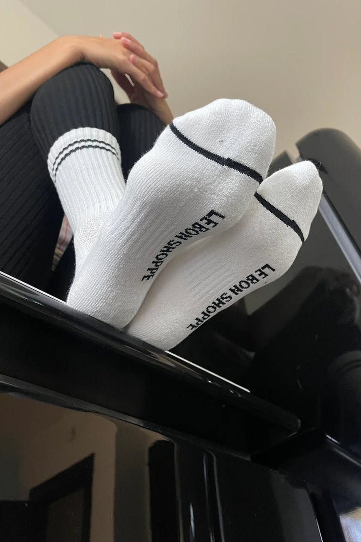 Boyfriend Socks, Classic White