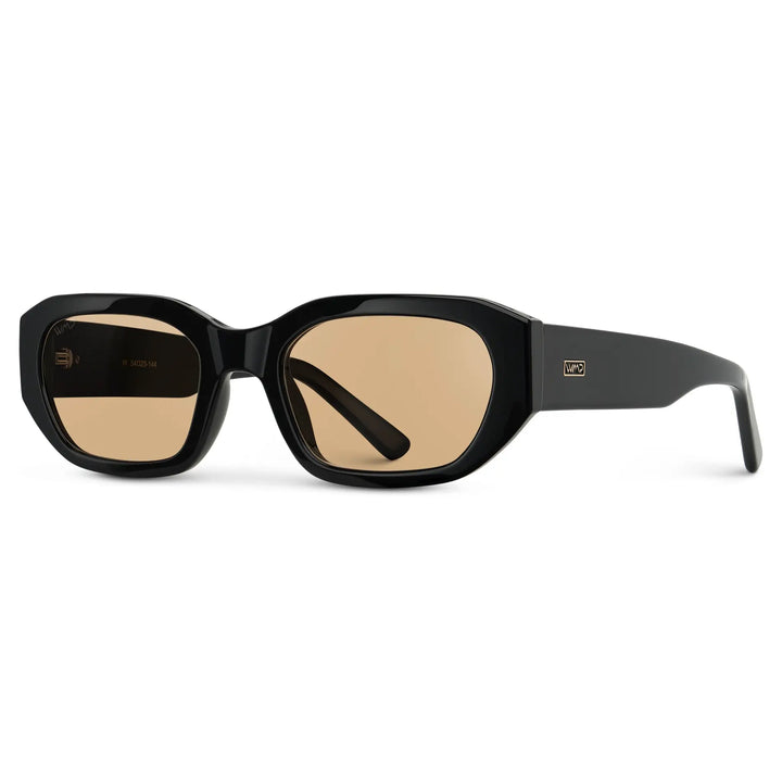WMP London Sunglasses, Black/Gold Tinted Lens