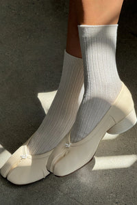 Glitter Socks, Ivory Gold