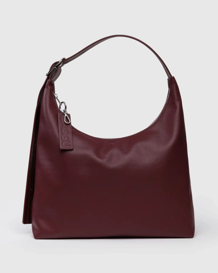 BAGGU Recycled Leather Bag, Mahogany