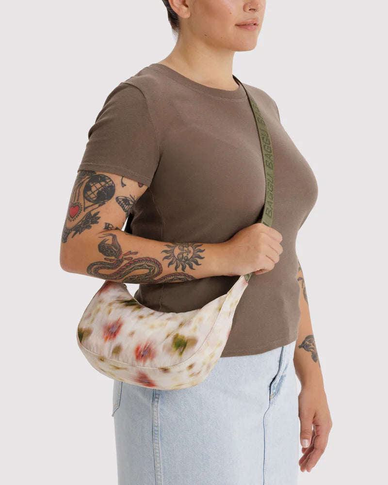 BAGGU Small Crescent Bag, Abstract Floral