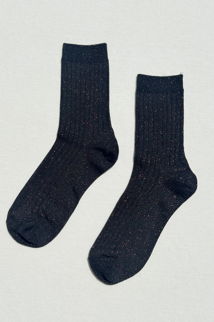 Glitter Socks, Copper Black