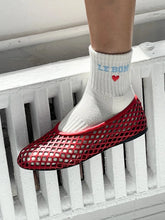 Load image into Gallery viewer, Embroidered Crew Socks, Vanilla