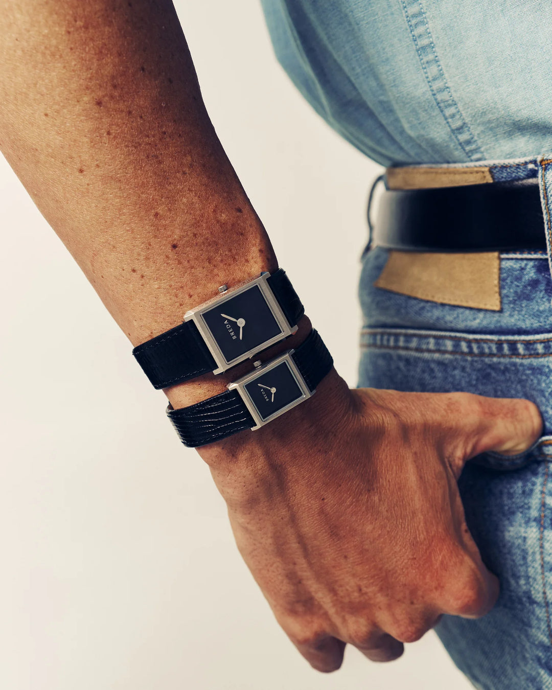 Breda - Virgil Watch, Midnight/Silver (Leather Embossed)