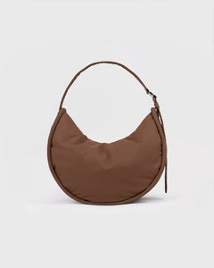 Sandqvist CURVE Large Half Moon Bag, Dark Taupe