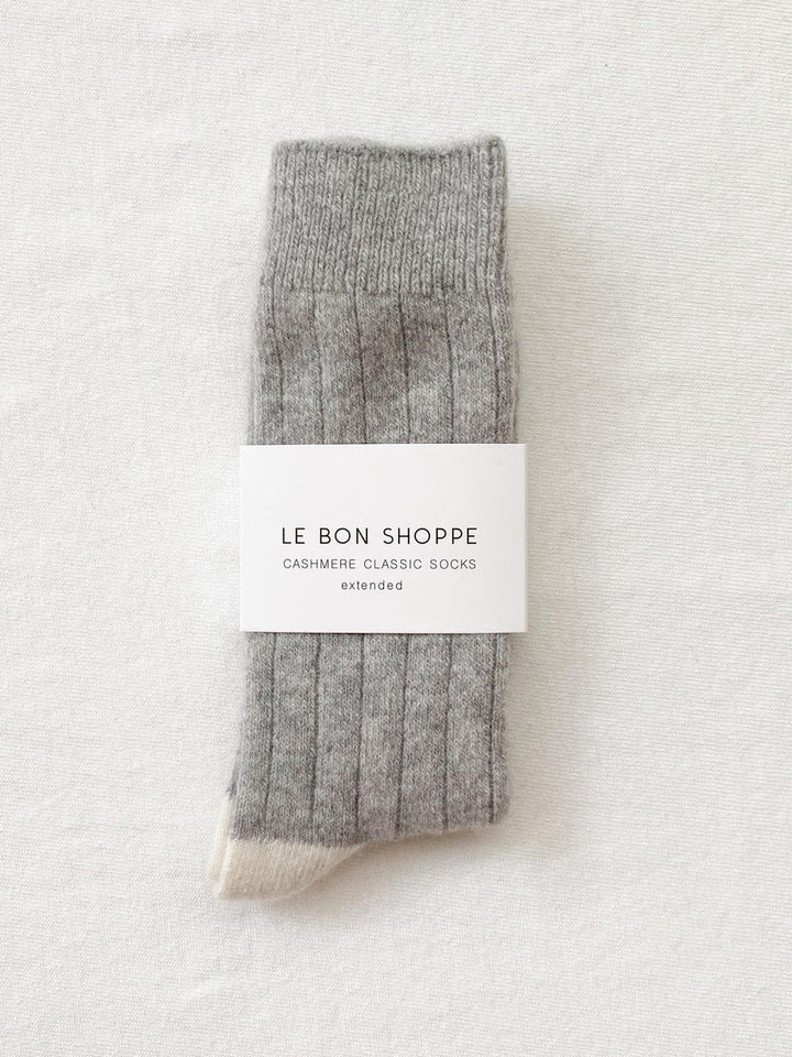 Men’s Cashmere Socks, Grey Melange