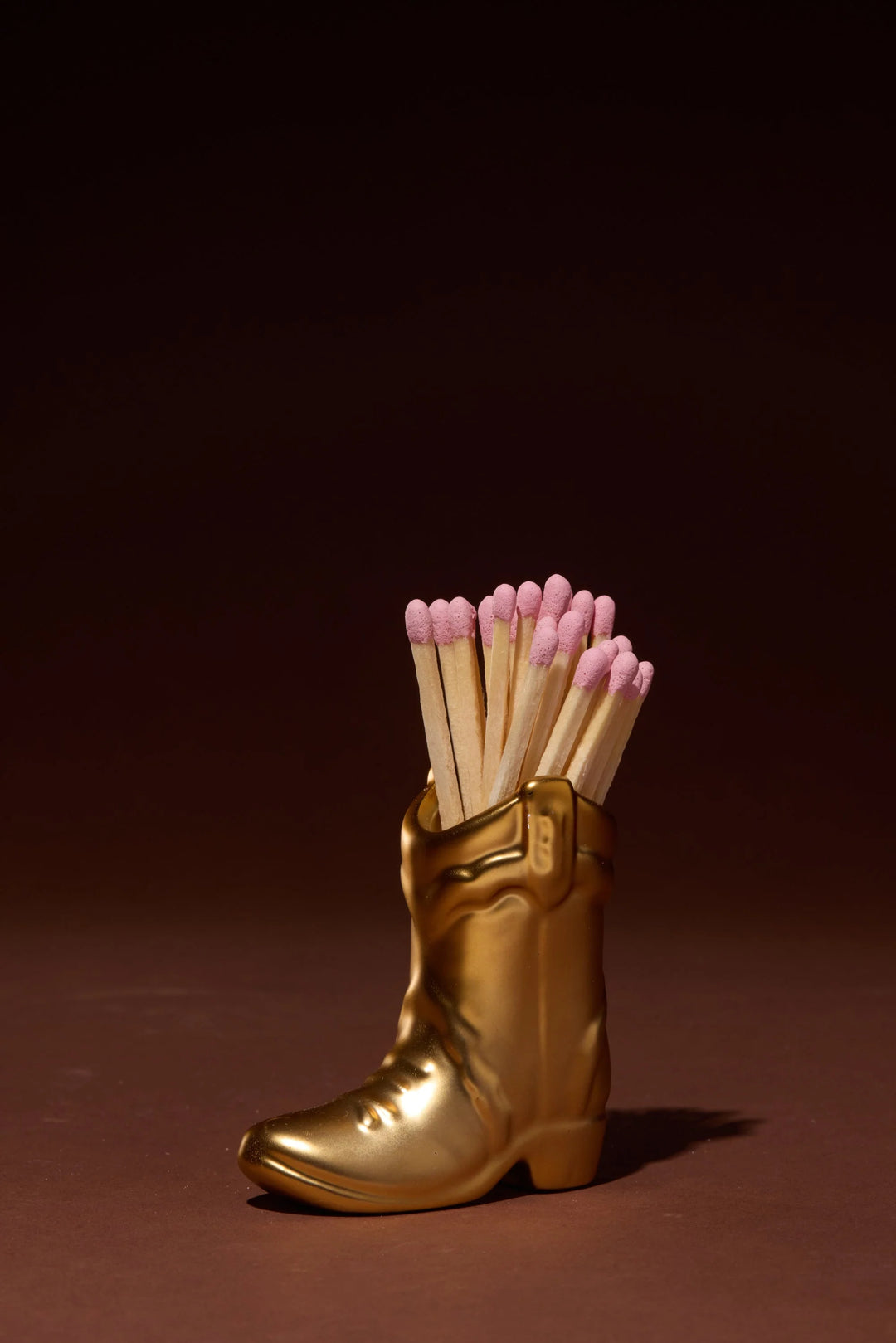 Cowboy Boot Matchstick Holder, Gold