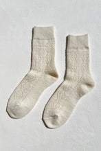 Load image into Gallery viewer, Cashmere Pointelle Socks, Cream